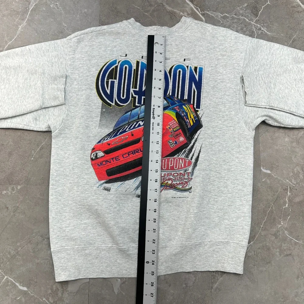 90s Vintage Nascar Jeff Gordon Sweatshirt Mens Large Racing Pullover Crewneck